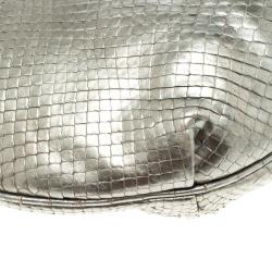 Pre Owned Fendi Silver Python Oyster Hobo