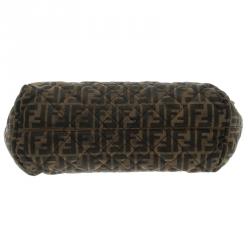 Pre Owned Fendi Tobacco Quilted Zucca Fabric Roll Tote
