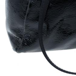 Pre Owned Fendi Black Patent Leather XL Large Peekaboo Satchel