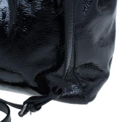 Pre Owned Fendi Black Patent Leather XL Large Peekaboo Satchel