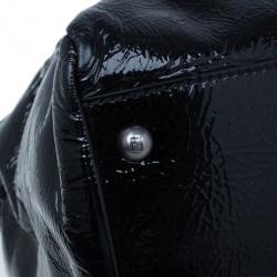 Pre Owned Fendi Black Patent Leather XL Large Peekaboo Satchel
