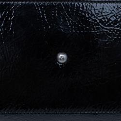 Pre Owned Fendi Black Patent Leather XL Large Peekaboo Satchel