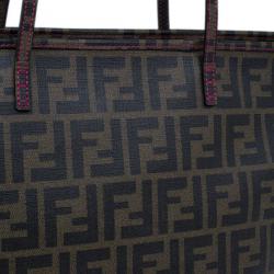 مملوكة مسبقًا Fendi Brown Zucca Canvas Roll Tote