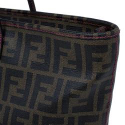 مملوكة مسبقًا Fendi Brown Zucca Canvas Roll Tote