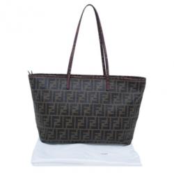 مملوكة مسبقًا Fendi Brown Zucca Canvas Roll Tote