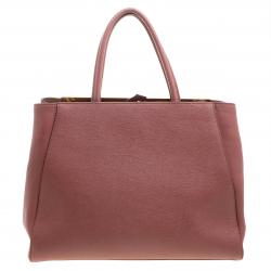 Pre Owned Fendi Brick Red Saffiano Leather 2Jours Tote