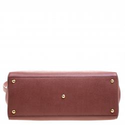 Pre Owned Fendi Brick Red Saffiano Leather 2Jours Tote