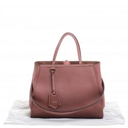 Pre Owned Fendi Brick Red Saffiano Leather 2Jours Tote