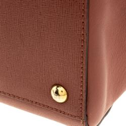 Pre Owned Fendi Brick Red Saffiano Leather 2Jours Tote