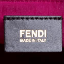 Pre Owned Fendi Brown Zucca Coated Canvas Roll Tote