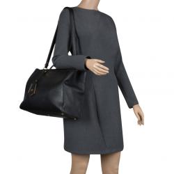 Pre Owned Fendi Black Saffiano Leather 2Jours Tote