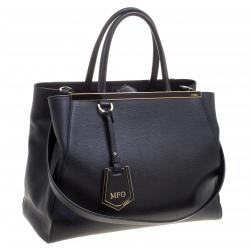 Pre Owned Fendi Black Saffiano Leather 2Jours Tote