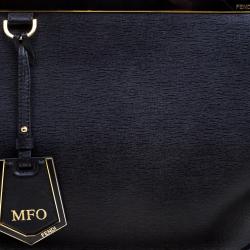 Pre Owned Fendi Black Saffiano Leather 2Jours Tote