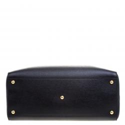 Pre Owned Fendi Black Saffiano Leather 2Jours Tote