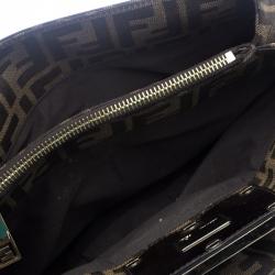 Pre Owned Fendi Tobacco Zucca Canvas Small Mia Shoulder Bag