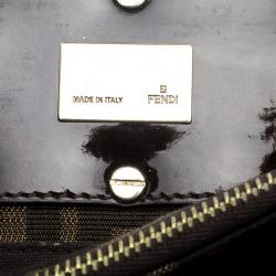 Pre Owned Fendi Tobacco Zucca Canvas Small Mia Shoulder Bag