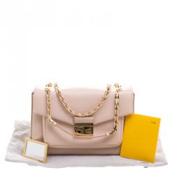 Fendi Blush Pink Leather Be Baguette Shoulder bag