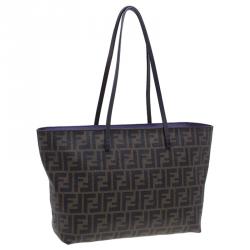 Pre Owned حقيبة فندي سبالماتي رول شوبر كانفاس زوكا بني