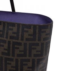 Pre Owned حقيبة فندي سبالماتي رول شوبر كانفاس زوكا بني