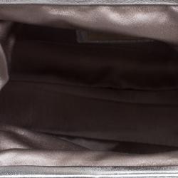 Pre Owned Fendi Cream Zucca Fabric Folded Clutch