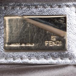 Pre Owned Fendi Cream Zucca Fabric Folded Clutch