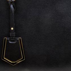 Pre Owned Fendi Black Saffiano Leather 2Jours Tote