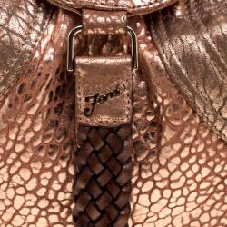 Pre Owned Fendi Bronze Leather Baby Spy Bag