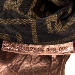 Pre Owned Fendi Bronze Leather Baby Spy Bag