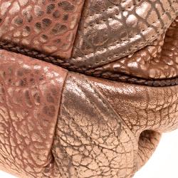 Pre Owned Fendi Bronze Leather Baby Spy Bag