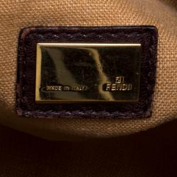 Pre Owned Fendi Tobacco Zucca Canvas and Leather Spy Bag