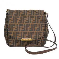مملوكة مسبقًا Fendi Brown Zucca Canvas Crossbody Bag