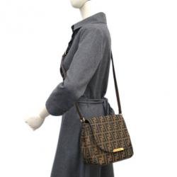 مملوكة مسبقًا Fendi Brown Zucca Canvas Crossbody Bag