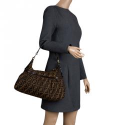 مملوكة مسبقًا Fendi Tobacco Zucca Canvas Shoulder Bag