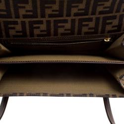 Pre Owned Fendi Tobacco Zucca Canvas Shoulder Bag