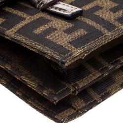 Pre Owned Fendi Tobacco Zucca Canvas Shoulder Bag