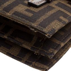 Pre Owned Fendi Tobacco Zucca Canvas Shoulder Bag