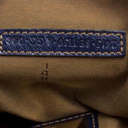 Pre Owned Fendi Blue Zucchino Canvas Crossbody Bag