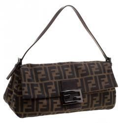 Pre Owned Fendi Tobacco Zucca Canvas Mama Baguette Bag