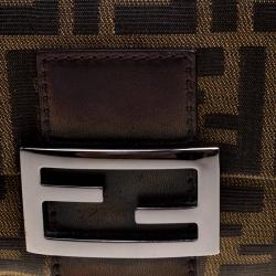 Pre Owned Fendi Tobacco Zucca Canvas Mama Baguette Bag