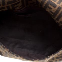 Pre Owned Fendi Tobacco Zucca Canvas Mama Baguette Bag