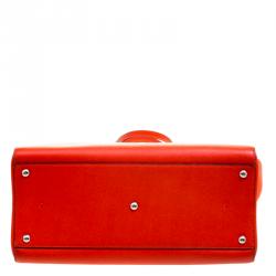 Pre Owned Fendi Orange Leather Large 3Jours Tote