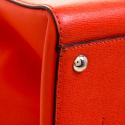 Pre Owned Fendi Orange Leather Large 3Jours Tote
