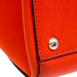 Pre Owned Fendi Orange Leather Large 3Jours Tote