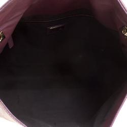 Fendi Burgundy Leather Maxi Baguette Flap Shoulder Bag