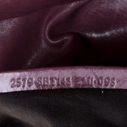 Fendi Burgundy Leather Maxi Baguette Flap Shoulder Bag