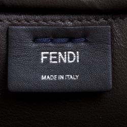 Pre Owned Fendi Navy Blue Leather 3Jours Tote