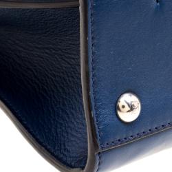 Pre Owned Fendi Navy Blue Leather 3Jours Tote