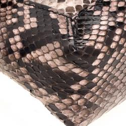 مملوكة مسبقًا حقيبة فندي باغيت جلد ثعبان بيج بسلسلة