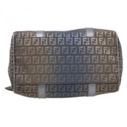 Pre Owned Fendi Brown Spalmati Zucchino Forever Small Satchel