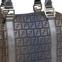 Pre Owned Fendi Brown Spalmati Zucchino Forever Small Satchel